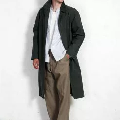 MORTEN | Long Windbreaker Coat | Dark Sage -Togs Soldes 13x18 hansen ss22 23 97 6 morten dark sage 4