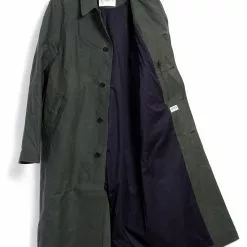 MORTEN | Long Windbreaker Coat | Dark Sage -Togs Soldes 23 97 6 morten dark sage 2