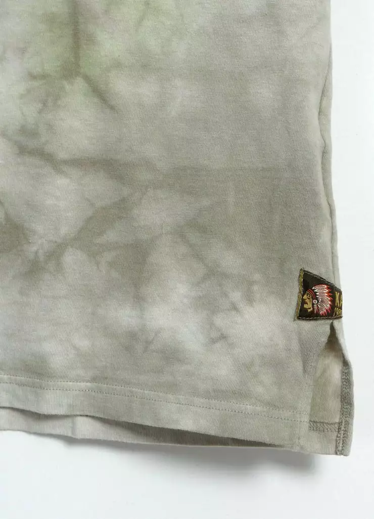 4 FLAGS | 20/- Jersey Pennant T | Khaki x Yellow 3 4 FLAGS | 20/- Jersey Pennant T | Khaki x Yellow - Image 3