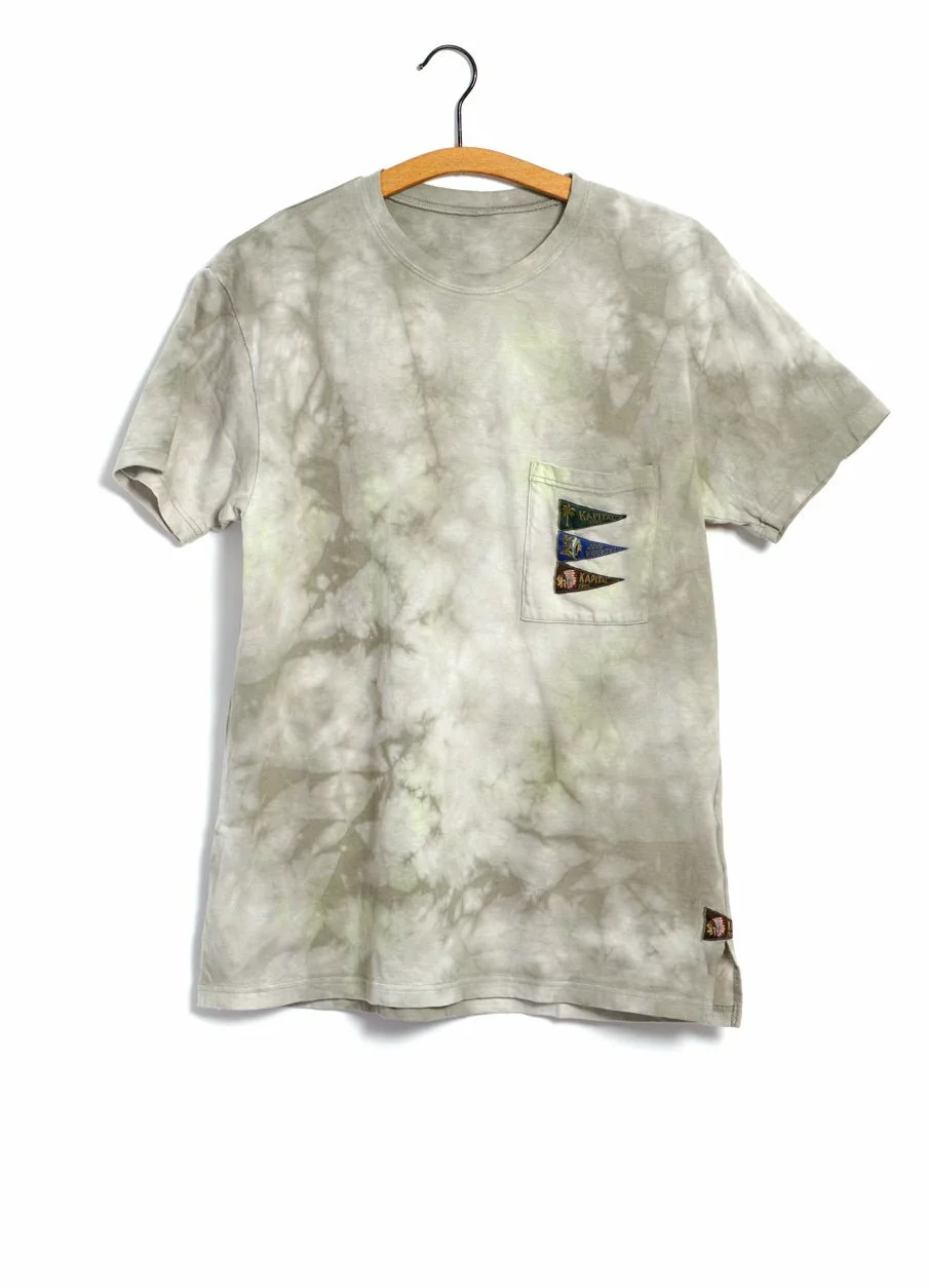 4 FLAGS | 20/- Jersey Pennant T | Khaki x Yellow 1 4 FLAGS | 20/- Jersey Pennant T | Khaki x Yellow