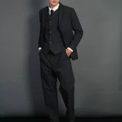 ANKER | Casual 4-button Blazer | Black Pin -Togs Soldes anker casual 4 button blazer black pin 450 479693