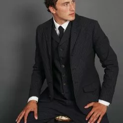 ANKER | Casual 4-button Blazer | Black Pin -Togs Soldes anker casual 4 button blazer black pin 450 699787