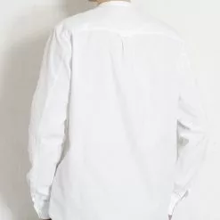 ANTE | Collarless Shirt With Chest Pocket | White -Togs Soldes ante collarless shirt white hansen garments 397955