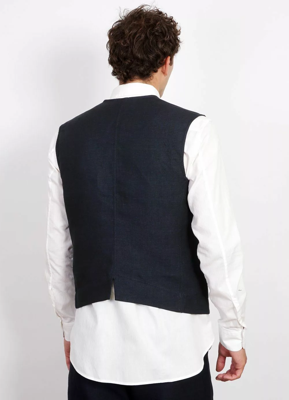 BEN | Crewneck Waistcoat | 3-Tone Blue 4 BEN | Crewneck Waistcoat | 3-Tone Blue - Image 4
