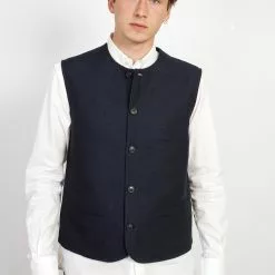 BEN | Crewneck Waistcoat | 3-Tone Blue 6 BEN | Crewneck Waistcoat | 3-Tone Blue -Togs Soldes ben crewneck waistcoat 3 tone blue 483950