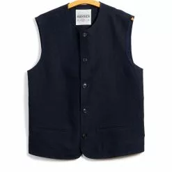 BEN | Crewneck Waistcoat | 3-Tone Blue