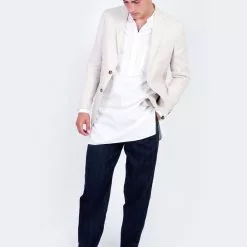 CHRISTIAN | Formal 2 Button Blazer | Ecru -Togs Soldes christian formal 2 button blazer ecru i 470 388088