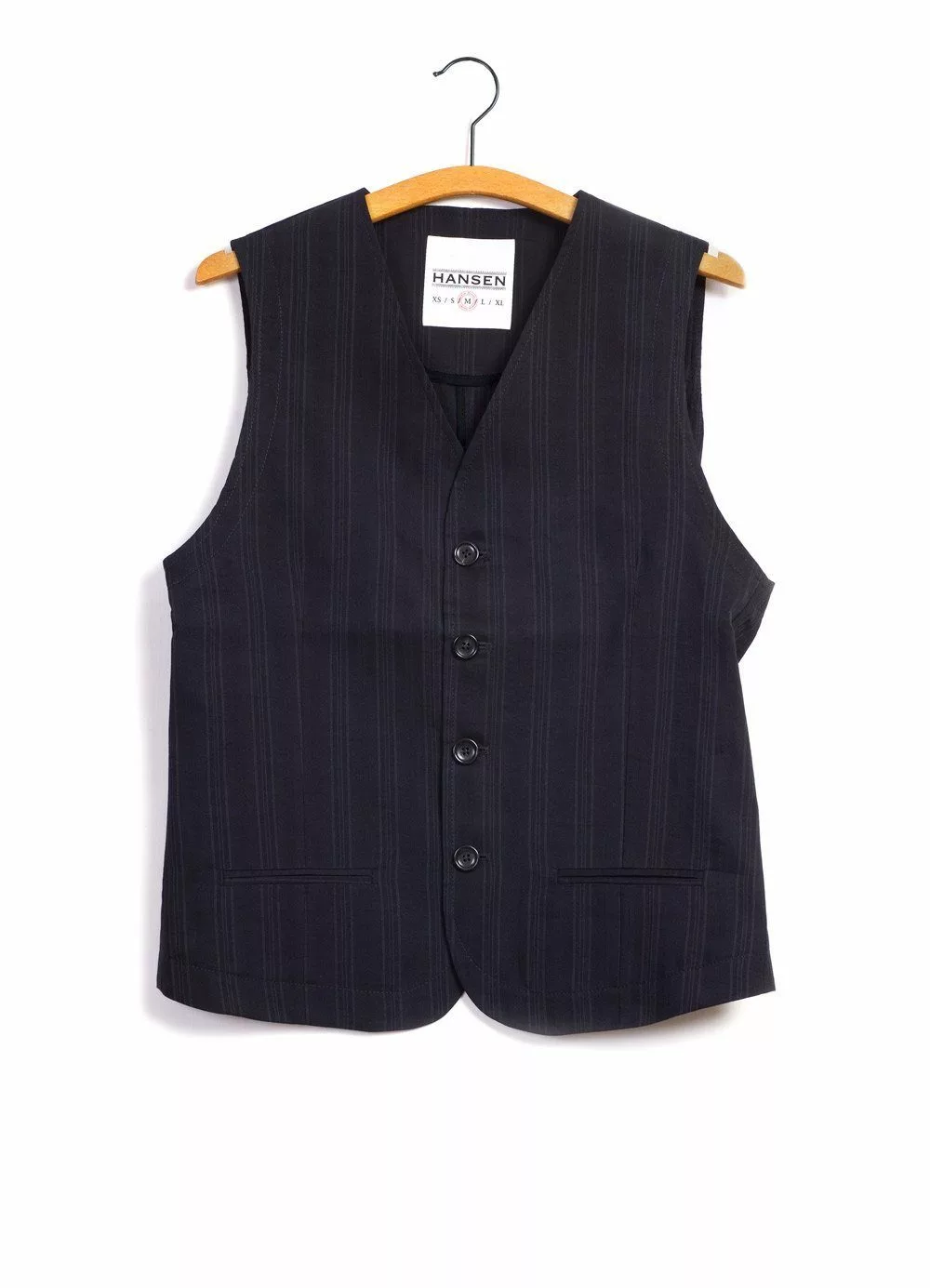 DANIEL | 4-Button Waistcoat | Black Stripe 1 DANIEL | 4-Button Waistcoat | Black Stripe