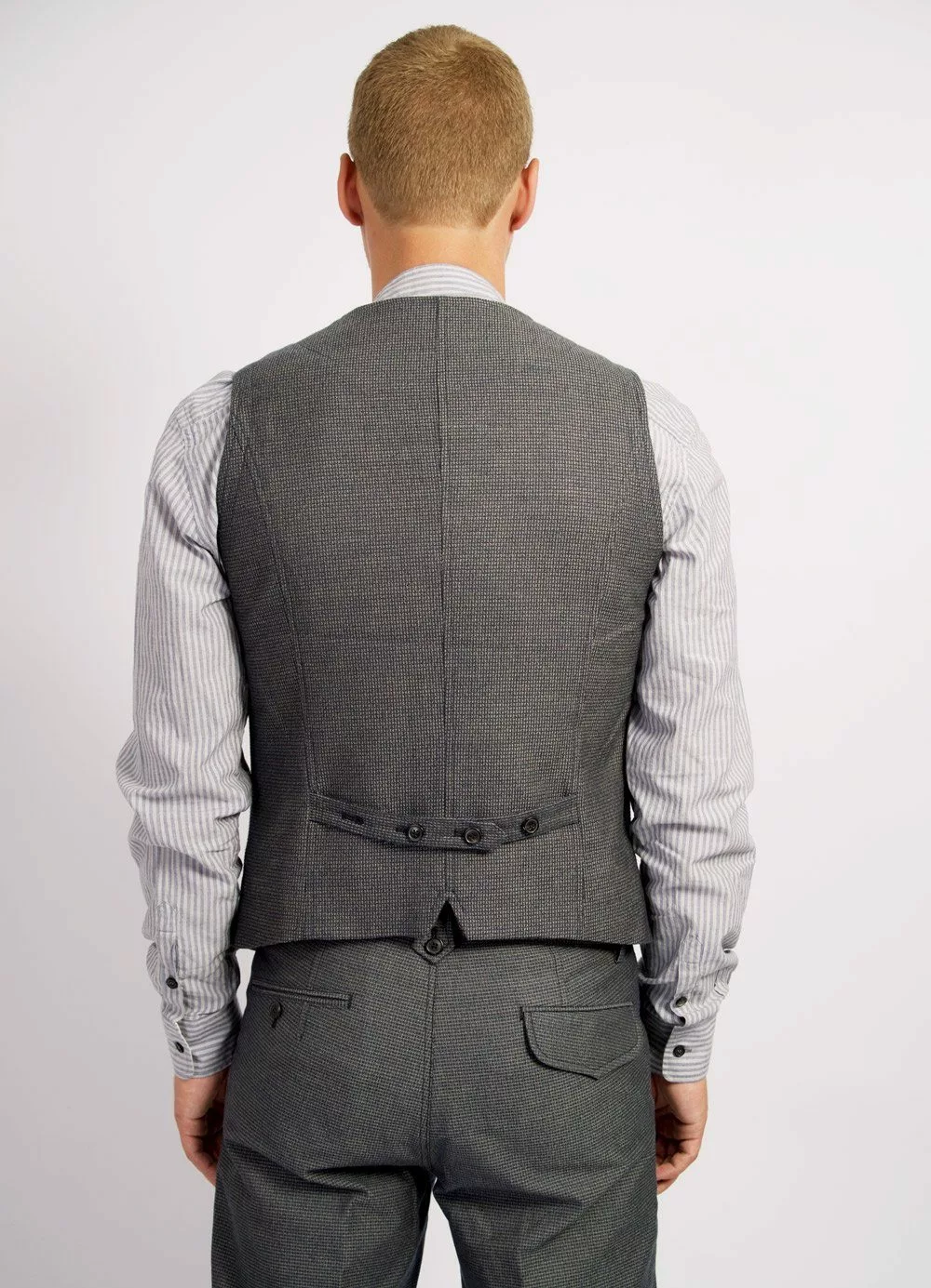 DANIEL | Classic Casual Vest | Indigo Grey 3 DANIEL | Classic Casual Vest | Indigo Grey - Image 3