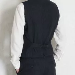 DANIEL | Classic Waistcoat | Brushed Blue -Togs Soldes daniel classic waistcoat brushed blue hansen garments 199152