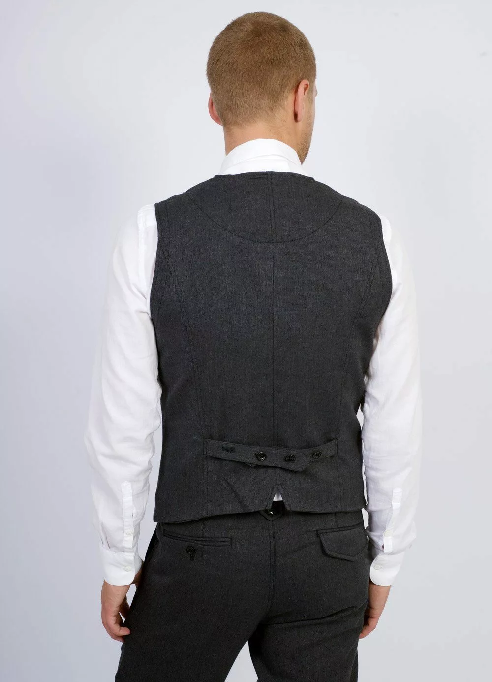 DANIEL | Classic Waistcoat | Graphite 3 DANIEL | Classic Waistcoat | Graphite - Image 3