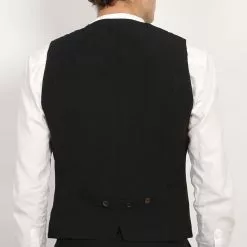 DANIEL | Four Button Waistcoat | Black -Togs Soldes daniel four button waistcoat black 168473