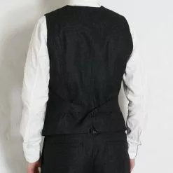 DANNY | Classic Waistcoat | Black Marble -Togs Soldes danny classic waistcoat black marble hansen garments 257549