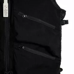 FLOWER BASKET VEST | Zipper Pockets & Bag Vest | Black -Togs Soldes flower basket vest zipper pockets bag vest black 525 362981