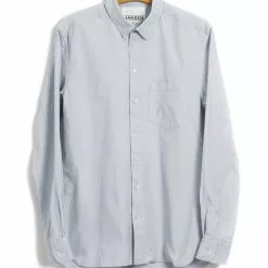 HAAKON | Hidden Button Down Shirt | Silver