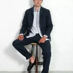 HAAKON | Hidden Button Down Shirt | Silver -Togs Soldes haakon hidden button down shirt silver hansen garments 776247