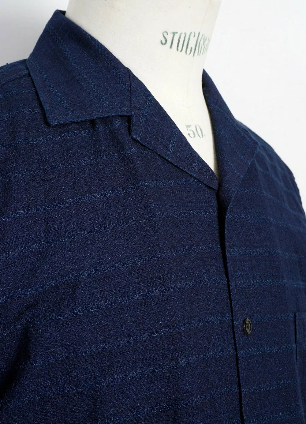 JONNY | Short Sleeve Shirt | Dobby Indigo 5 JONNY | Short Sleeve Shirt | Dobby Indigo - Image 5