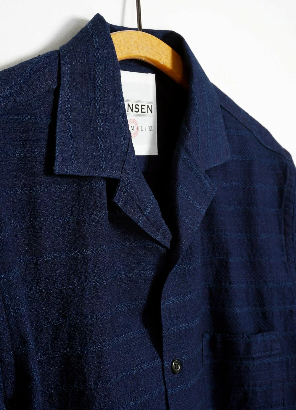 JONNY | Short Sleeve Shirt | Dobby Indigo 6 JONNY | Short Sleeve Shirt | Dobby Indigo - Image 6