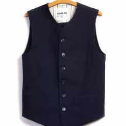 KAJ | Casual Waistcoat | Black Indigo