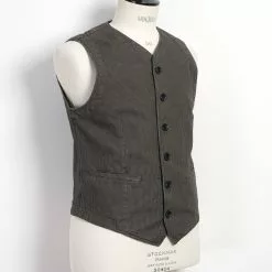 KAJ | Casual Waistcoat | Black Sand -Togs Soldes kaj casual waistcoat black sand hansen garments 866195