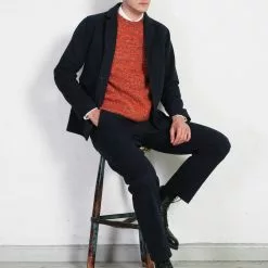 KEN | Wide Cut Trousers | Broken Blue -Togs Soldes ken wide cut trousers broken blue hansen garments 962550