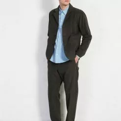 KEN | Wide Cut Trousers | Greenish -Togs Soldes ken wide cut trousers greenish hansen garments 123243