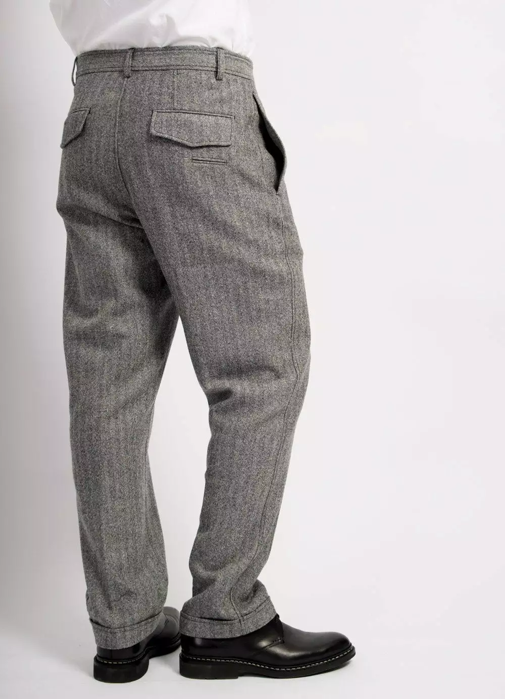 MADS | Loose Fit Trousers | Grey Melange 4 MADS | Loose Fit Trousers | Grey Melange - Image 4