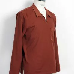 MARIUS | Casual Pull On Shirt | Terracotta -Togs Soldes marius casual pull on shirt terracotta hansen garments 395272