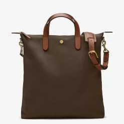 M/S SHOPPER | Army/Cuoio