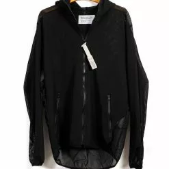 SLOGAN PARKA | Mesh Zip Hoodie | Black