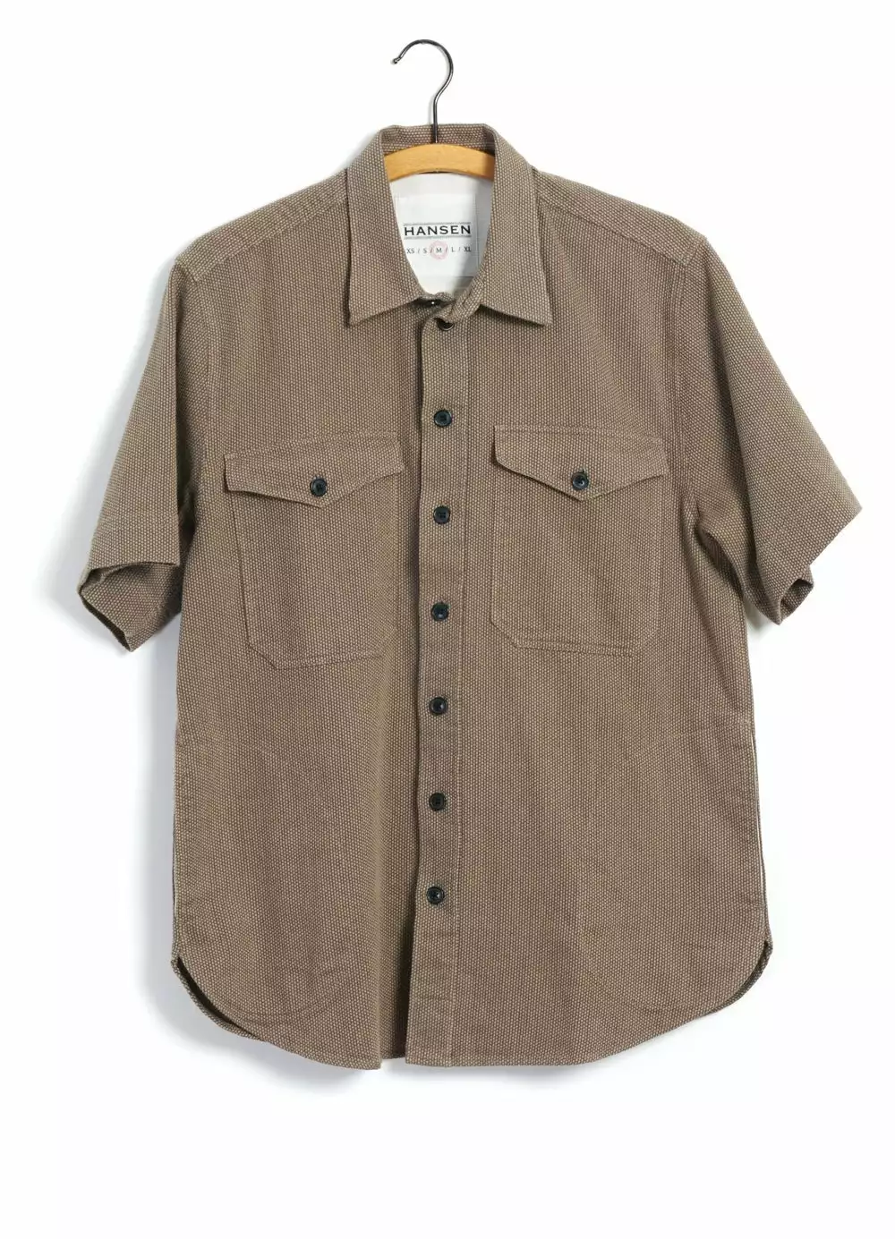 VILLY | Short Sleeve Shirt | Khaki Sashiko 1 VILLY | Short Sleeve Shirt | Khaki Sashiko