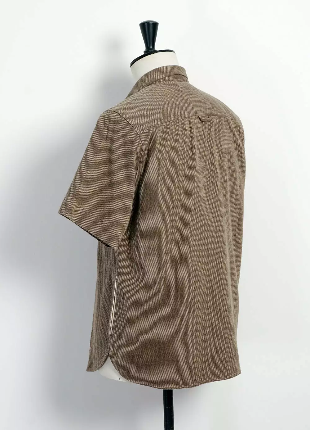 VILLY | Short Sleeve Shirt | Khaki Sashiko 4 VILLY | Short Sleeve Shirt | Khaki Sashiko - Image 4