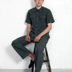 VILLY | Short Sleeve Shirt | Oxidized -Togs Soldes villy short sleeve shirt oxidized hansen garments 261387