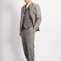 WILLIAM | Classic Vest | Grey Melange -Togs Soldes william classic vest grey melange 290 953789