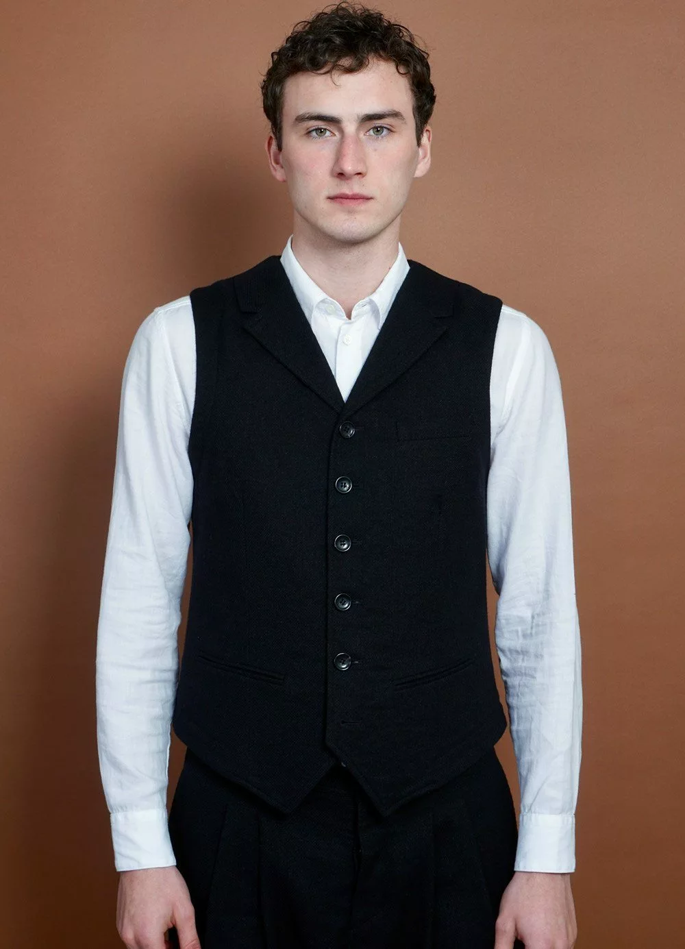 WILLIAM | Lapel Waistcoat | Black 3 WILLIAM | Lapel Waistcoat | Black - Image 3