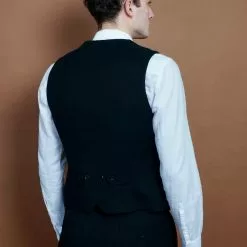WILLIAM | Lapel Waistcoat | Black 7 WILLIAM | Lapel Waistcoat | Black -Togs Soldes william lapel waistcoat black hansen garments 430657